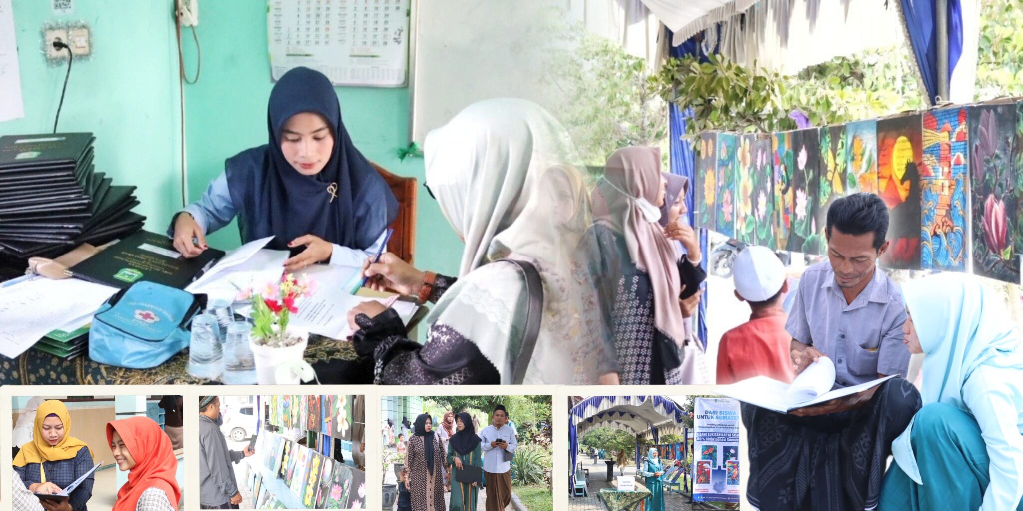Rapor Dibagikan, Kepedulian Ditanamkan: Lukisan Siswa MTs. Riyadlotut Thalabah Galang Donasi untuk Sumatera